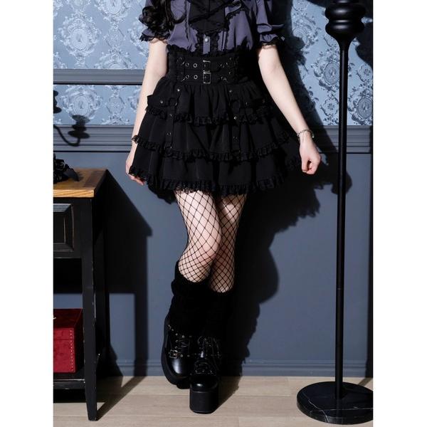 スカート ダブルベルトティアードスカパン