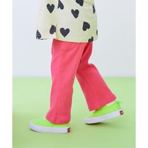 パンツ 「EN-JOY」どっちも前だから1人でお着替え カラフル リブフレアパンツ キッズ 子供服 女の子