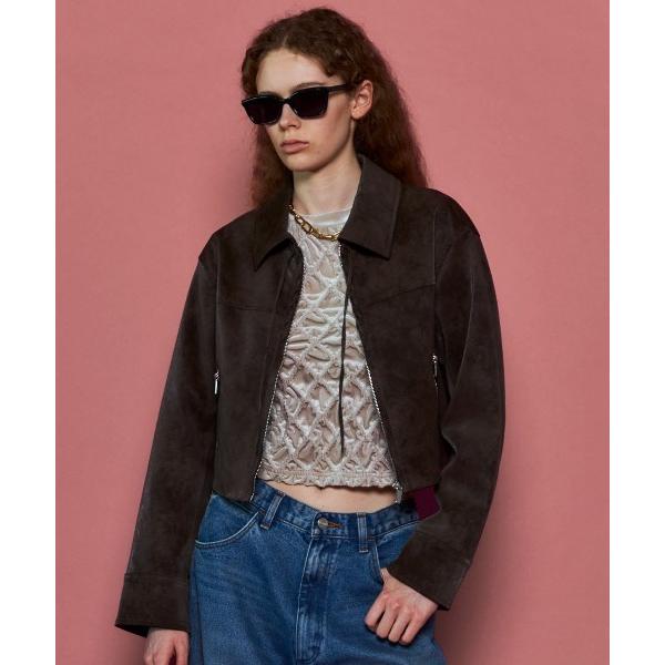 ブルゾン アウター Lace Up Balmacaan Short Blouson/レースアップステ...