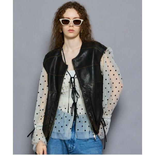 ベスト ジレ Vegan Leather Vest/ヴィーガンレザーベスト「MAISON SPECI...