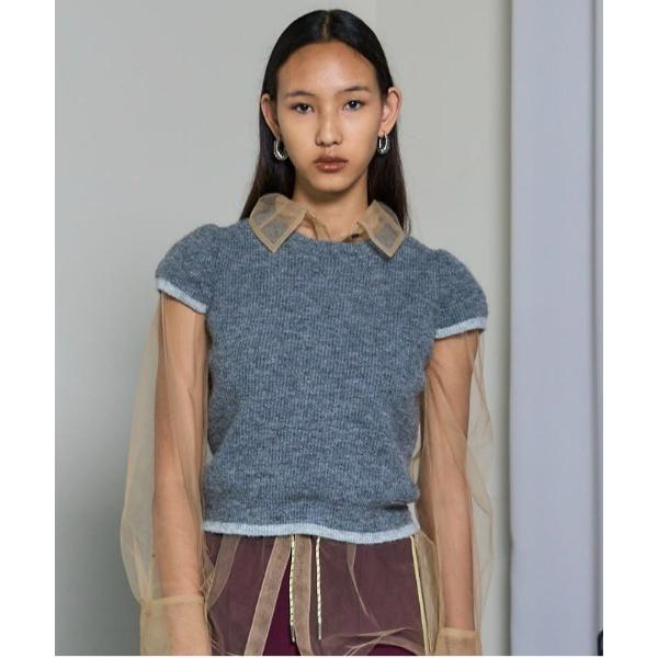 ニット セーター Cap Sleeve Knit Tops/キャップスリーブニットトップス「MAIS...