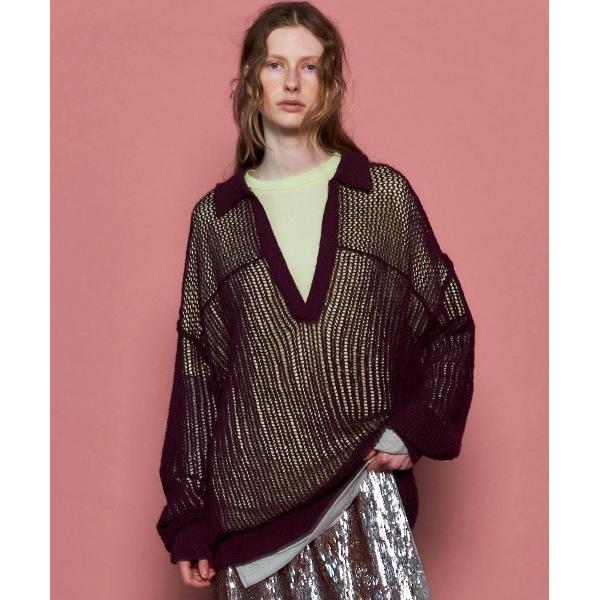 ニット セーター Boucle Mesh Knit Pullover/ブークレーメッシュニット「MA...