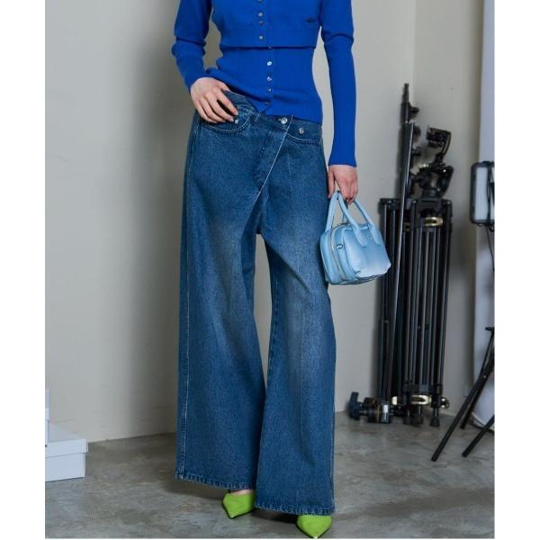 ジーンズ デニム デニムパンツ 2way Asymmetry Tuck Denim/2WAYアシメタ...