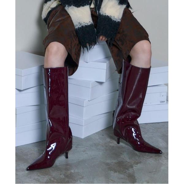 ブーツ 「PRE-ORDER」Low Heels Loose Long Boots/ローヒールルーズ...