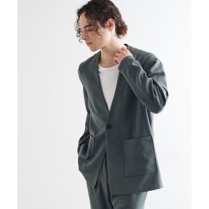 ジャケット ノーカラージャケット 「セットアップ対応」ポリツイルノーカラージャケット メンズ レディース