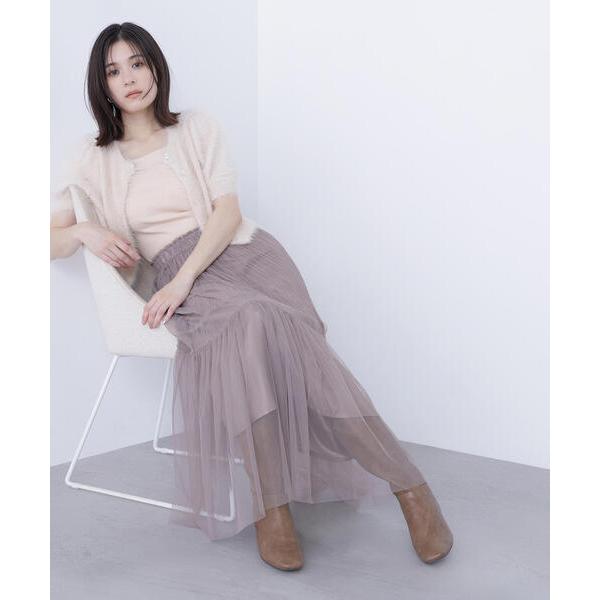 スカート プリーツチュールスカート