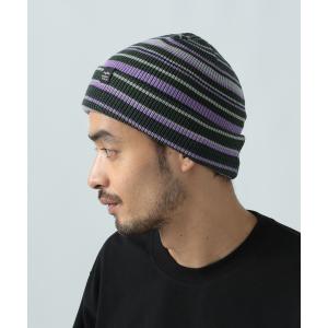 ニット帽 ニットキャップ マルチボーダーワッチ メンズ