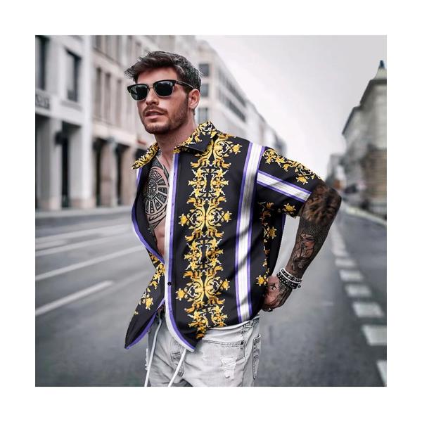 シャツ 総柄 長袖シャツ メンズ レディース