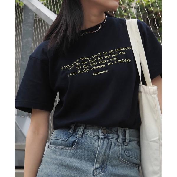 tシャツ フロント刺繍Tシャツ レディース