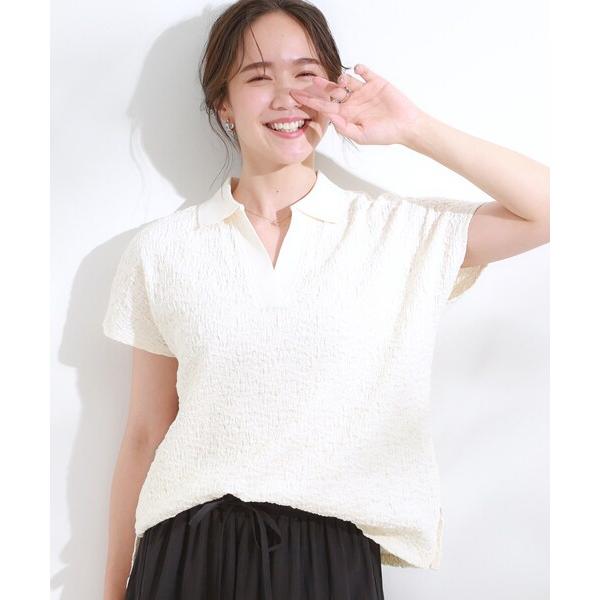 tシャツ 「S-LL」一枚で着映え フレンチスリーブ ポロスキッパートップス レディース