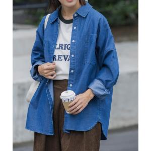 ブラウス シャツ マルチファンクショナル オーバーサイズライトウェイトデニムシャツ「THE CRAFT CREW PRODUCTS」