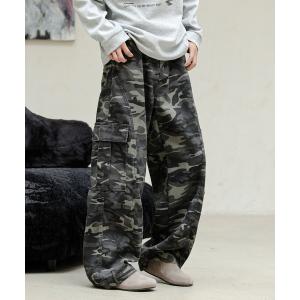 カーゴパンツ 「neos」ルーズシルエット 迷彩 カモフラージュ カーブ ワイド カーゴ パンツ メンズ レディース｜ZOZOTOWN Yahoo!店