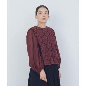 ブラウス シャツ カットジャカードブラウス レディース