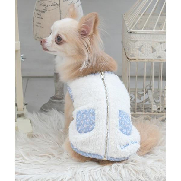 犬 服 LAURA ASHLEY/パイピングフリース