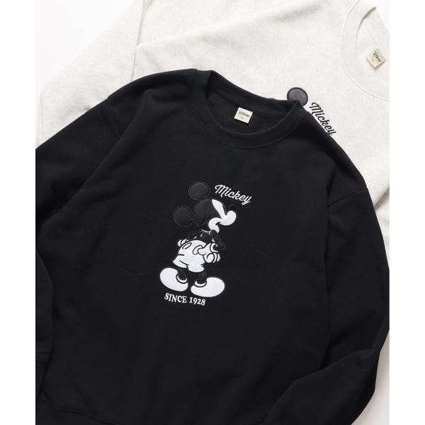 トレーナー スウェット 「DISNEY/ディズニー」ミッキーマウス裏起毛アップリケスウェット メンズ...