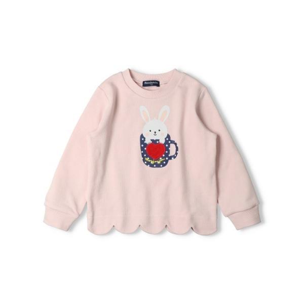 トレーナー うさぎ・くまプリント裏毛トレーナー キッズ 子供服 女の子