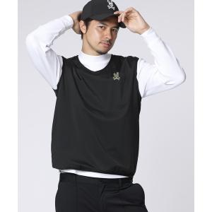 BEAMS GOLF（ビームス ゴルフ） 中綿切替セーター カーキ 背面中綿