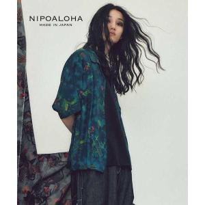 アロハシャツ ブラウス シャツ 半袖 「NIPOALOHA」”軍鶏-SHAMO” SHORT SLEEVE SHIRT レディース メンズ
