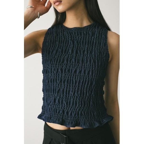 タンクトップ ノースリーブ シャーリングトップ レディース