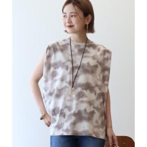 tシャツ タイダイプリントノースリーブカットソー レディース