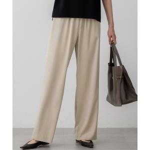 パンツ 「見上愛さん着用/Oggi10月号掲載/洗える」スエーディーサテン ワイド パンツ レディース
