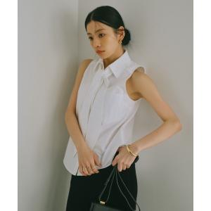 ブラウス シャツ ノースリーブボウタイシャツ レ...の商品画像