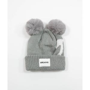 archivio（アルチビオ） ニット帽 ニットキャップ 「LADIES」メガネ