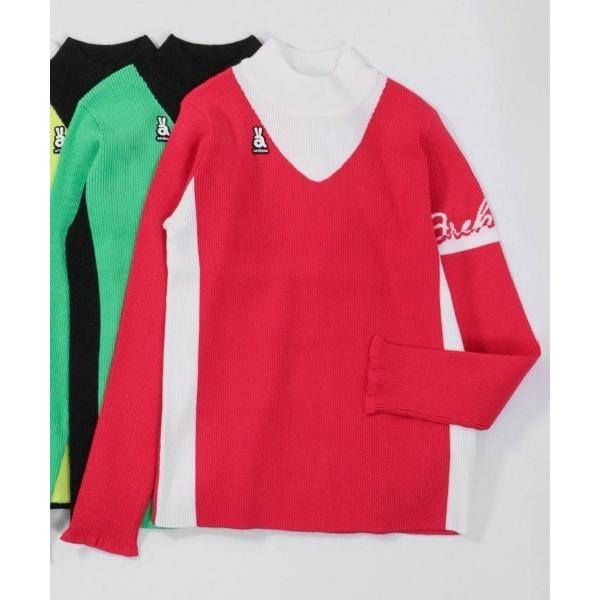 ニット セーター 「LADIES」サイドライン配色リブニット レディース