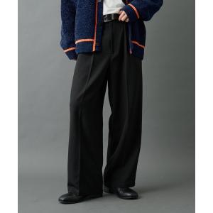 スラックス ウォッシャブルストレッチワイドスラックス メンズ