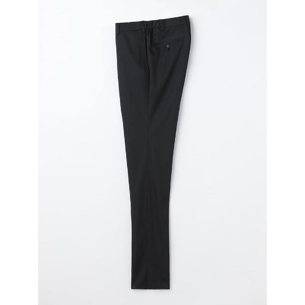 スラックス 「洗える/ニット生地」アイパンツ　i-Pants　スラックス　シャドウストライプ　ブラッ...