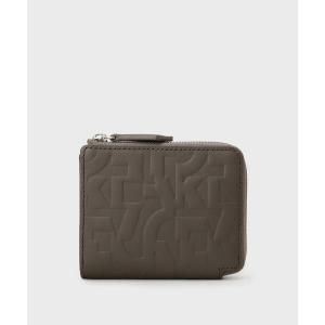 財布 パズルエンボス L字ジップコンパクトウォレット メンズ