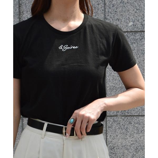 tシャツ ＆soiree刺繍Tシャツ レディース