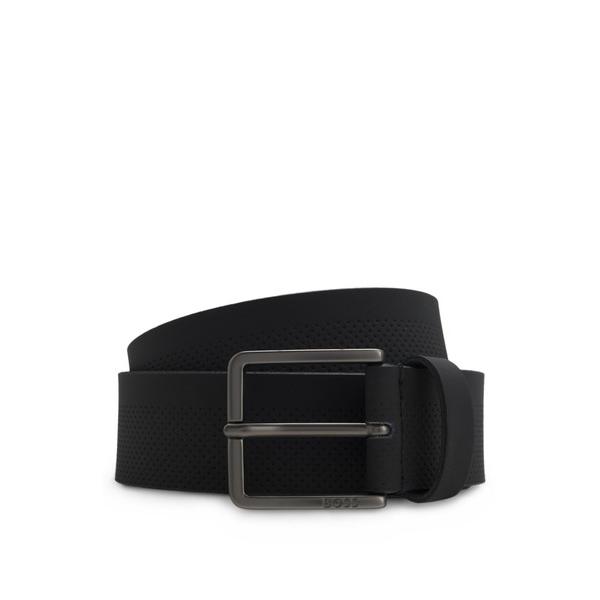 ベルト イタリアンレザー ベルト パンチングパターン メンズ