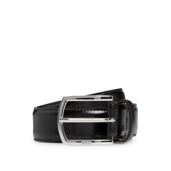ベルト イタリアンレザー ベルト アングルドバックル メンズ