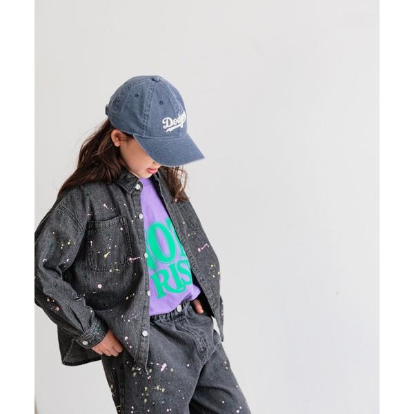 ブラウス シャツ 「ペイント＆タイダイ」加工デニムシャツ(KIDS) キッズ 子供服 男の子 女の子