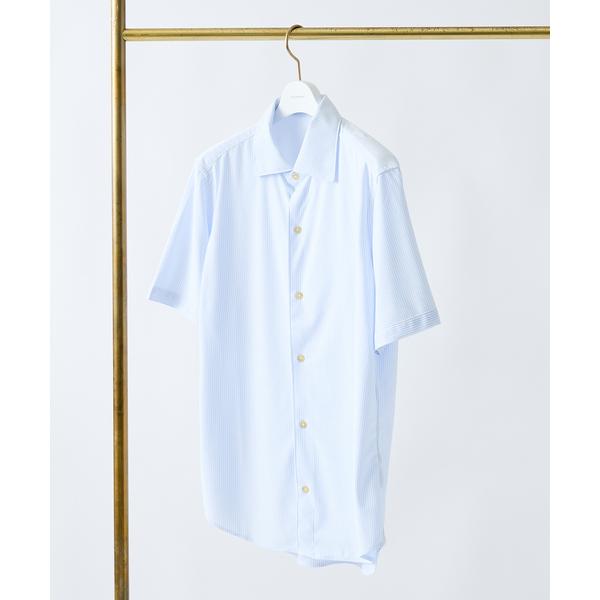 シャツ 「速乾性」ワンピースワイドカラー 半袖シャツ メンズ