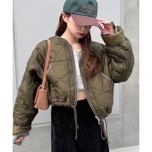 ブルゾン アウター キルティングショートジャケット レディース