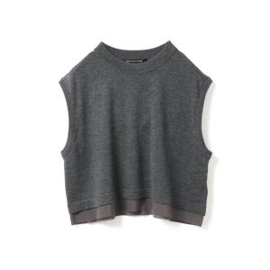 ベスト ジレ mizuiro ind シフォンフリルヘムベスト レディース