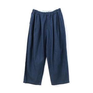 パンツ mizuiro ind デニムタックワイドパンツ レディース
