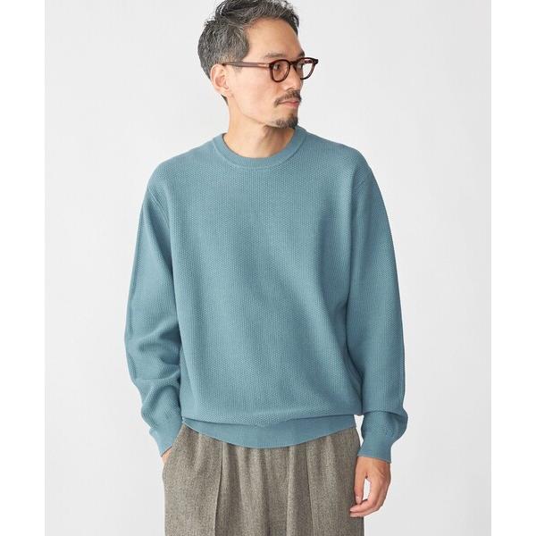 セーター ニット SHIPS:「手洗い可能」TEXBRID(R) コットン ウール ピケ クルーネッ...