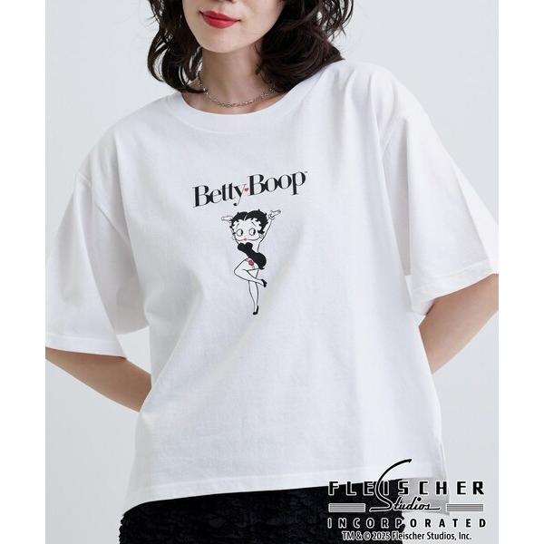 tシャツ 「Betty Boop(TM)」センタープリントワイドTシャツ レディース