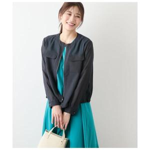 ブルゾン アウター リサイクルポリエステルシアーローン ジップアップブルゾン レディース