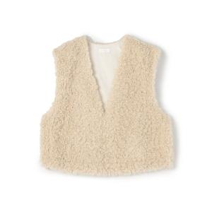 Ballsey（ボールジィ） ベスト ジレ フェザーヤーン ペプラムベスト