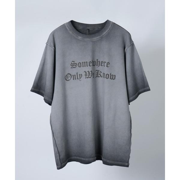 tシャツ Vintage design spray processing t-shirt/ヴィンテー...