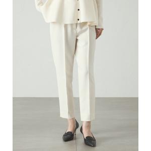 パンツ 「美シルエット・着用シワ軽減」ダブルクロススティックパンツ レディース