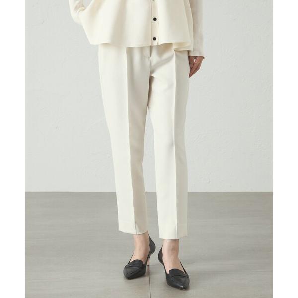 パンツ 「美シルエット・着用シワ軽減」ダブルクロススティックパンツ レディース