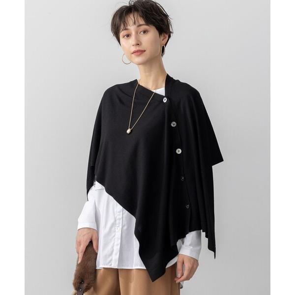 ニット セーター 「洗える」コンパクトウール マルチウェイ ニットポンチョ レディース