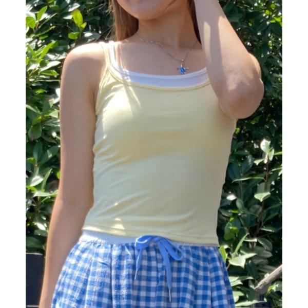 キャミソール レイヤードライク クロスバックキャミソール 夏服