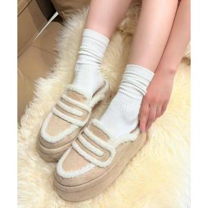 サンダル SNSで話題！ふわもこボアサボ レディース