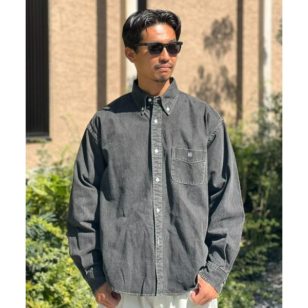 シャツ 「MAGIC NUMBER」WASHED BLEACH B.D SHIRT メンズ レディー...